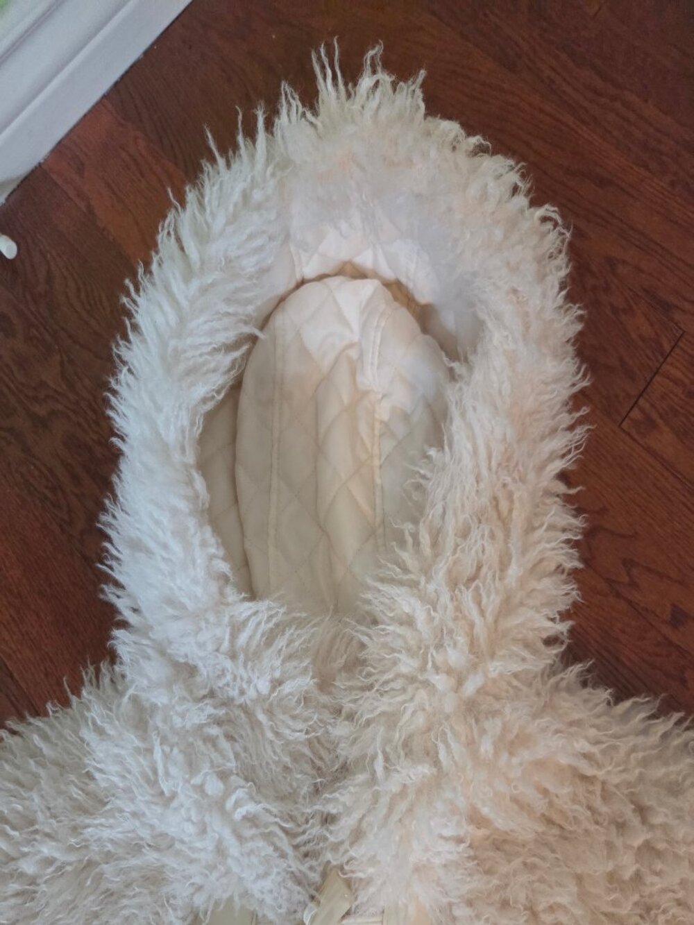 Adorable faux fur duffle coat, size L - Picture 3 of 11